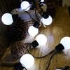 LED-Runde Kugelkette Lichterkette für Schlafzimmer, Außenbereich, Camping und Feiertagsdekorationen