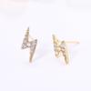 European and American simple mini earrings, mini lightning zircon stud earrings for women, simple temperament student earrings