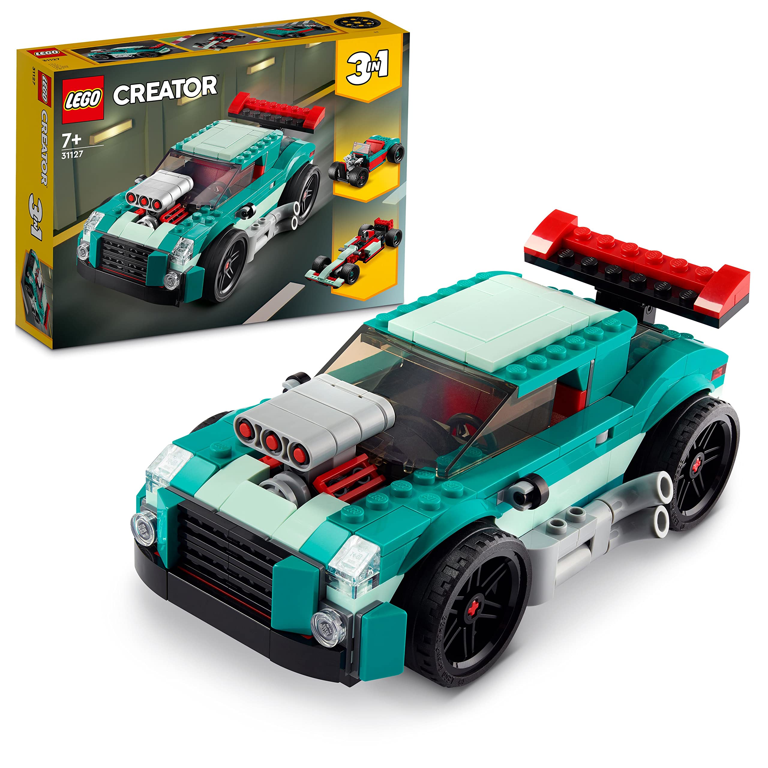 

LEGO Creator Street Racer 31127, отличная игрушка, конструктор и отличный подарок для мальчиков и девочек в возрасте от 7 лет и старше.