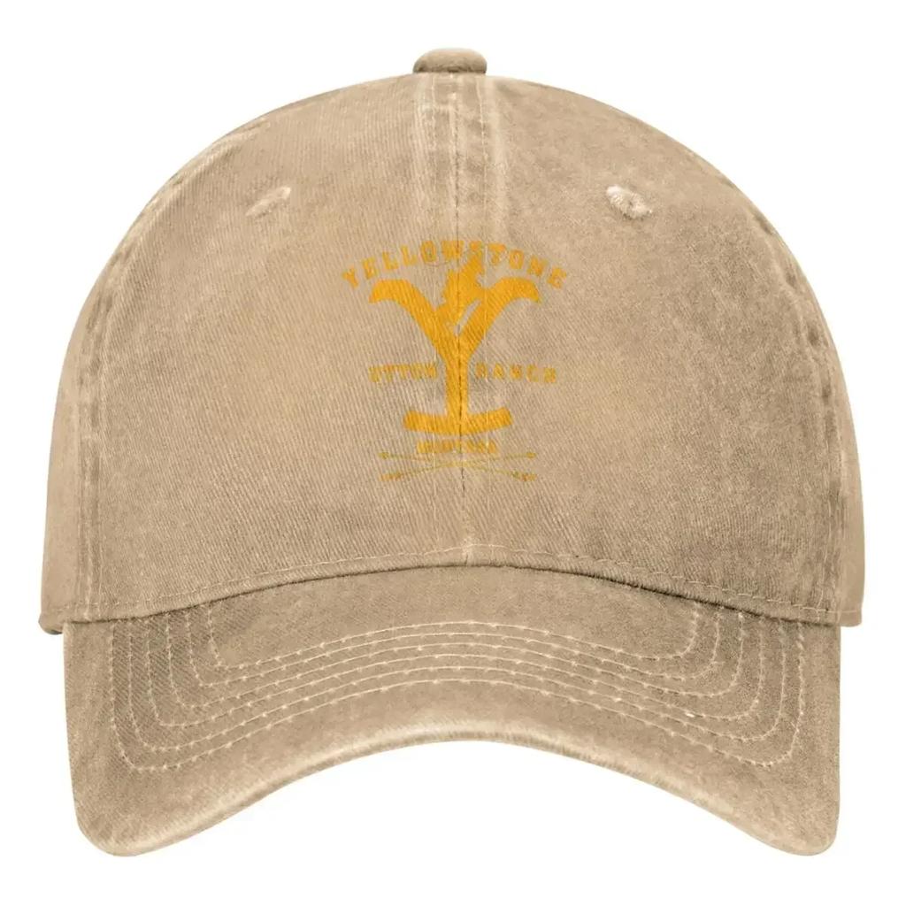 Yellowstones Dutton Ranch Baseball Cap Vintage Logo Running Hippie Trucker Hat Unisex Teens Casual Sunshade Baseball Caps