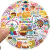 50 Stück Geburtstagsaufkleber für Kinder, Happy Birthday Partyaufkleber, niedliche Feier-Vinylaufkleber für Scrapbook-Karten
