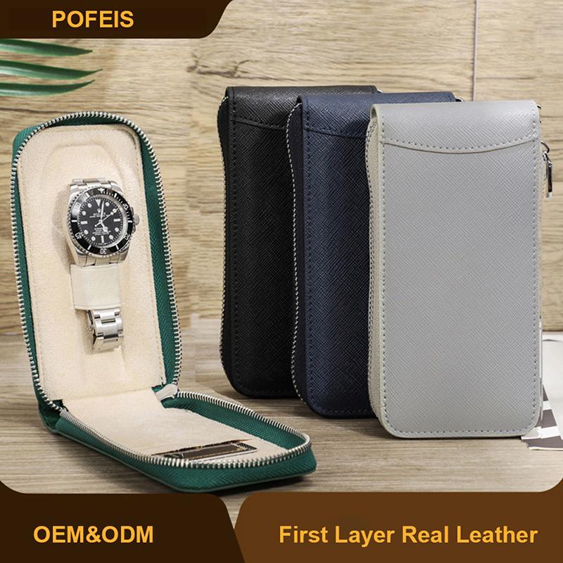 Anti-Dust Watch Bag Organizer Jewelry Storage Gift Bag Flannelette & Leather Watch Accessories Case For Watch Storage 1PC