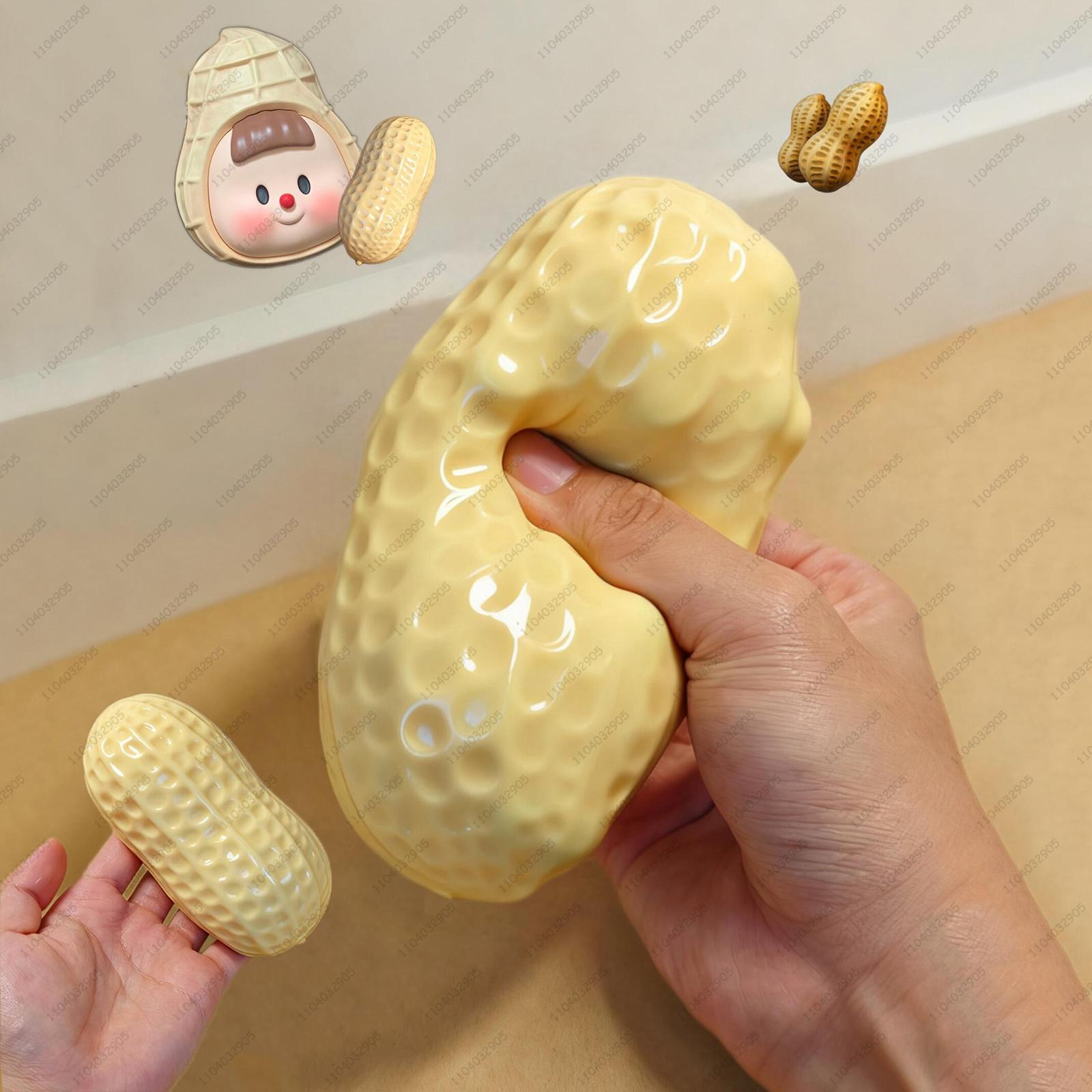 

Toys Kids Childrens Peanut Stress Ball Crunchy Squeeze Ball Squishy Toy Buttery-Soft Feel Fidget Toy ASMR Sensory Anti Stress for Adults