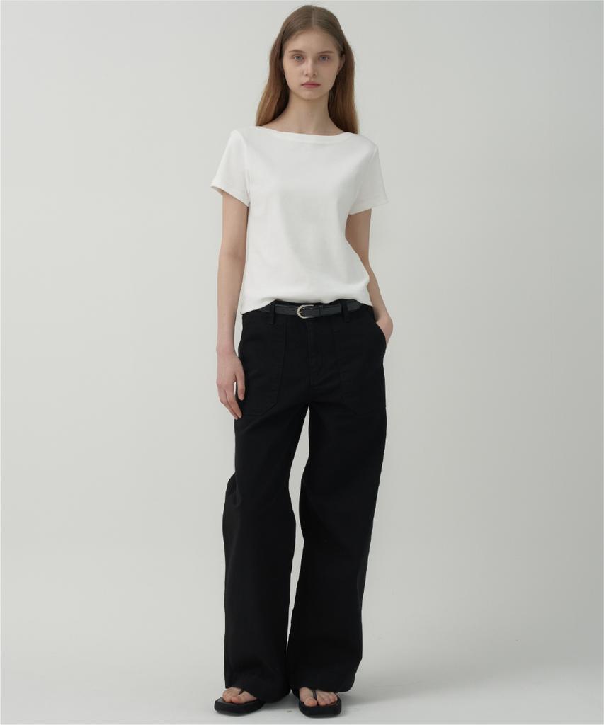 MOTT Boat Neck T-Shirt - White