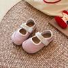 Children Girls Shoes Flat Bottom Mary Jane Ballet Casual Shoes Girl Retro All-Match Slip-On Summer Rubber Soft Sole