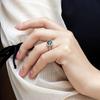 European and American jewelry set s925 sterling silver ring stud earrings necklace women's set emerald jewelry spot wholesale