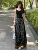 Fashionable Comfortable Vintage Camouflage Work Wide Leg Jeans Women's High Waist Loose Slim Straight Casual Trousers Jeans for Women Long Denim Pants