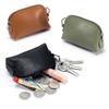 Genuine Leather Mini Shell Change Bag Women's New Japanese Vegetable Tanned Cowhide Niche Coin Bag Portable Zipper Storage Bag