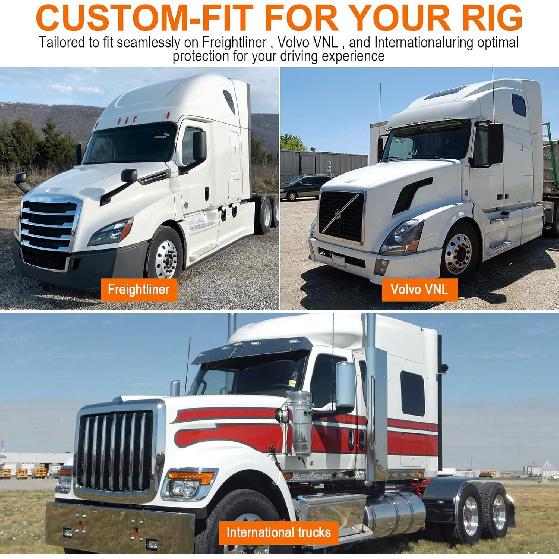 Side Window Sun Shade For Semi Truck - Large Size (24"X22") - Ized For Freightliner Volvo VNL International Trucks - Semi Truck Accessories - UV