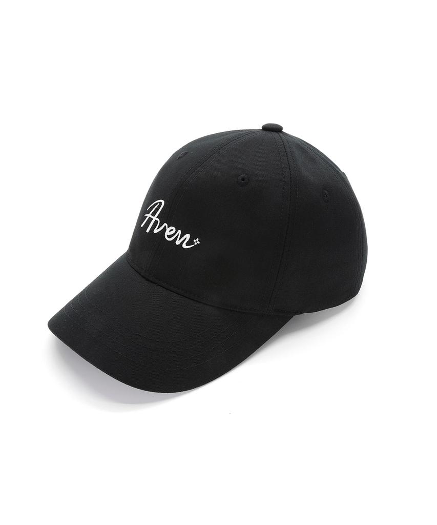 AVEN Cursive Embroidered Ball Cap Black