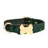 Pet Dog Collar With Printed Design And Bone Decoration For Small Medium Large Pets