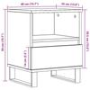 VidaXL Table de chevet vieux bois 40x35x50 cm bois d’ingénierie, table d'appoint, armoire de lit, table d'appoint pour la 857376