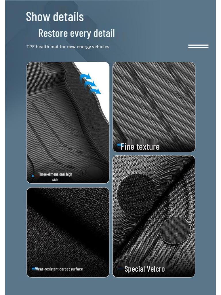 Ekologiczny zestaw dywaników podłogowych z TPE do Volkswagen Tiguan L/L Pro 2024 - Zawiera dywanik do bagażnika i na oparcia