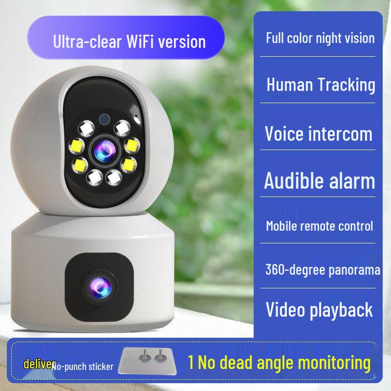 360° Smart WiFi Indoor Wireless Camera with Remote Mobile Monitor and HD Vision