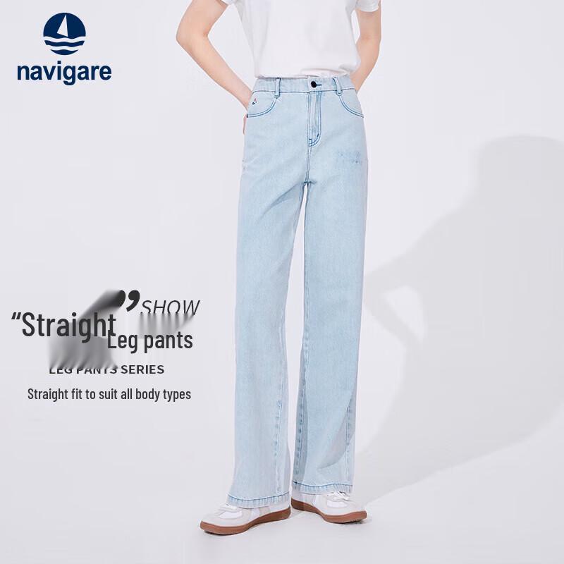 

Navigare Women s Straight Wide-Leg Denim Jeans 2XL