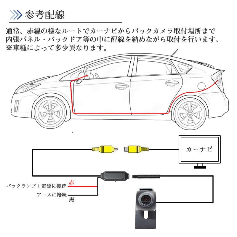 Clarion Car Navigation Compatible, Ultra Small, Rear Camera License Plate (Volt), Pinching Type, Includes