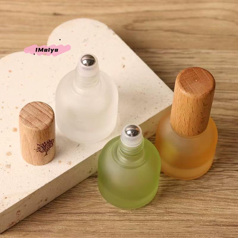 M-1Pc 10ml Glass Roller Bottle Perfume Roll On Bottle Mini Essential Oil Containers Sample Empty Bottle Travel Refill Vials