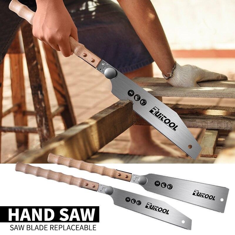 1 st Japanse Handzaag 3-Rige Tanden Trekzaag SK5 Staal Verzonken Zaag met Antislip Handvat Vervangbaar Blad voor Houtbewerkingsgereedschap
