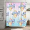Waterproof Bathroom Shower Curtain Featuring A Whimsical Airplane Design With Cute Cartoon Animals For Children'S Bathroom Decor