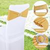 LMETJMA 10 Pcs Spandex Chair Sashes Premium Stretch Bows With Buckle Slider Universal Elastic Bands for Wedding Party Banquet