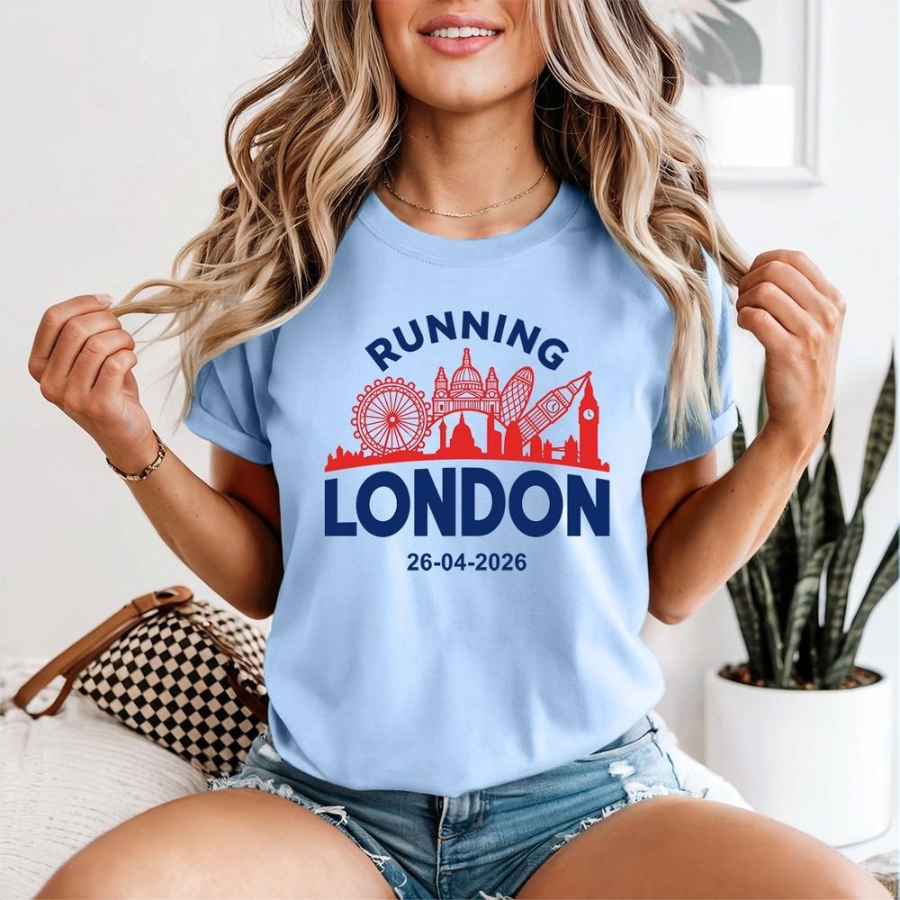 Personalized Unisexs London 2026 Tshirt Running Gift Graphic Tee 2XL