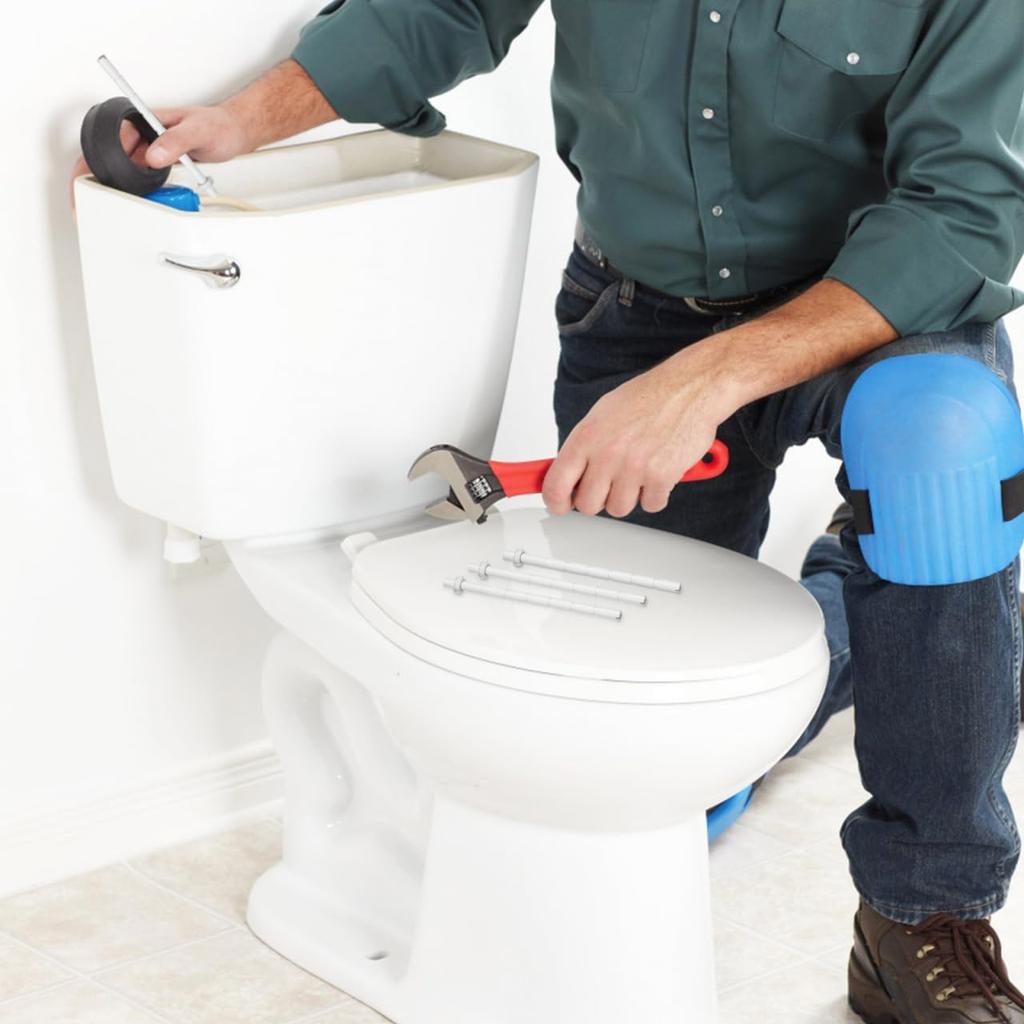 10Pcs Flushing Button Rods: Toilet Push Button Rod - Bathroom Toilet Tank Buttons Rods Lengthen Plastic White