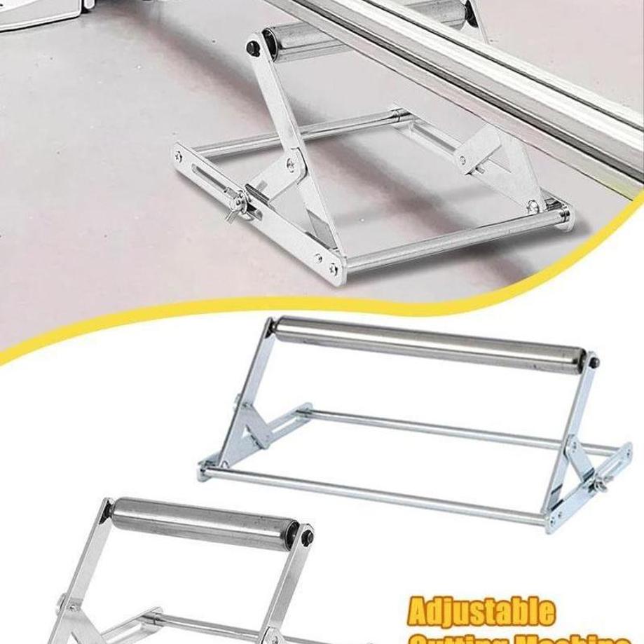 1 Pcs Material Rack Long Material Auxiliary Support Frame Balance Bracket Adjustable Lifting Roller Bracket Foldable
