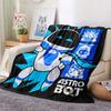 1PC ASTRO BOT Patterned Flannel Blanket Suitable For All Seasons for Home Decor Warmth and Comfort Gifts Holiday Present
