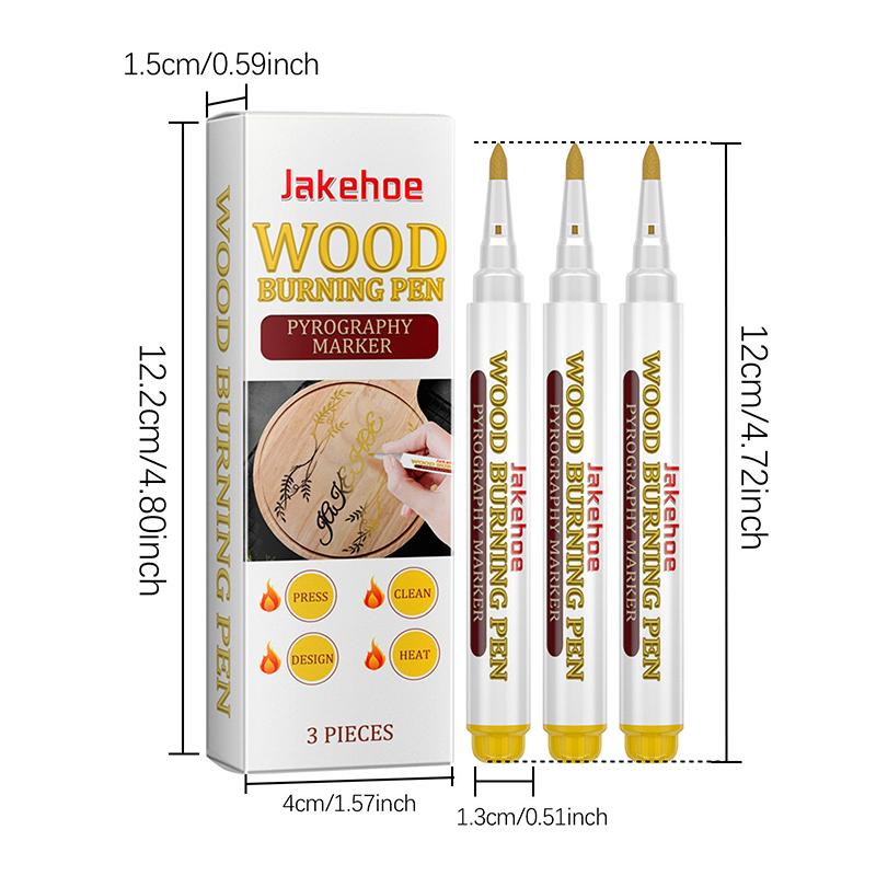 

3pc Wooden Burning Marker Pens Scorch Pens for Wood Burnwood Burn Marker Pen Wood Burning Marker Pen