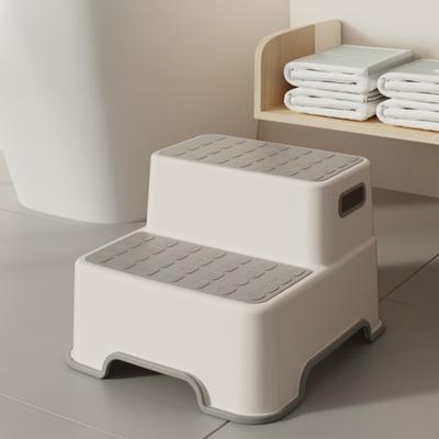 Sgabello Portatile Antiscivolo a Due Gradini per Bagno: Adatto per l'allenamento al vasino e al lavandino - Plastica, Nessuna elettricità richiesta