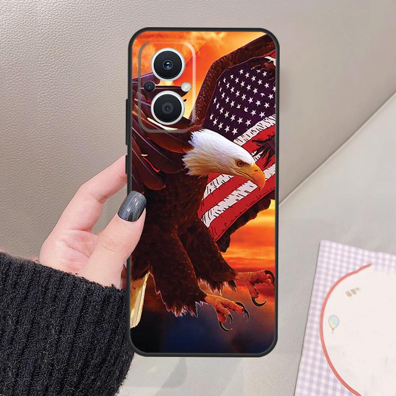 American USA Flag Eagle Funda For OPPO Reno 10 11 12 13 14 Pro 8 7 Lite 11F 12F 13F 14F OPPO Find X8 X5 X6 X9 Pro Case
