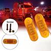 APSMOTIV 2Pcs Amber Indicator Rear Side Truck Trailer Rv Cab Boat Bus Lorry Led Marker Light 12V Running Board Lights For Trucks Flat Fit Base