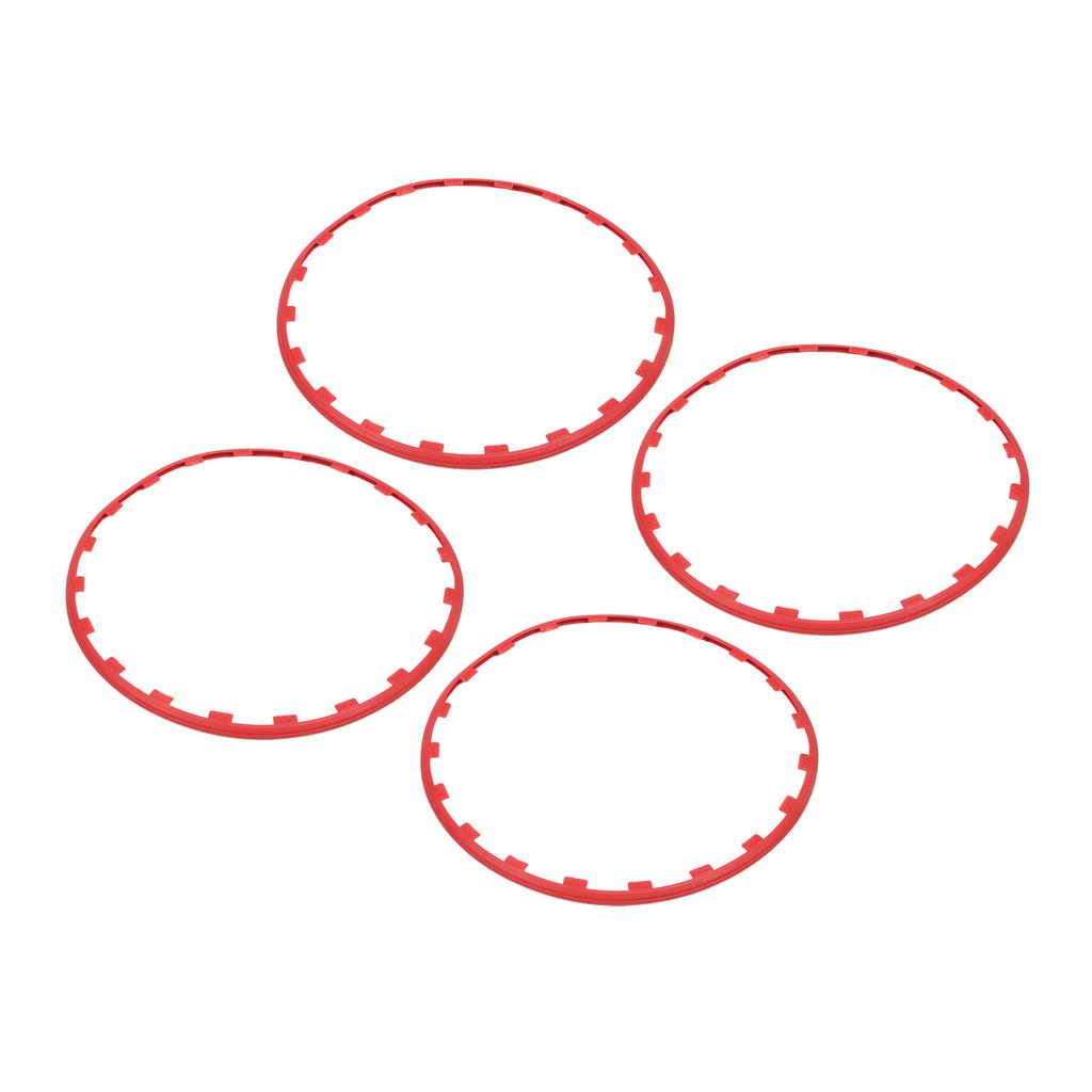 4PCS 20in Wheel Rim Protection Ring Wheel Edges Trim Tire Decoration Accessories Replacement For Tesla Model Y Red