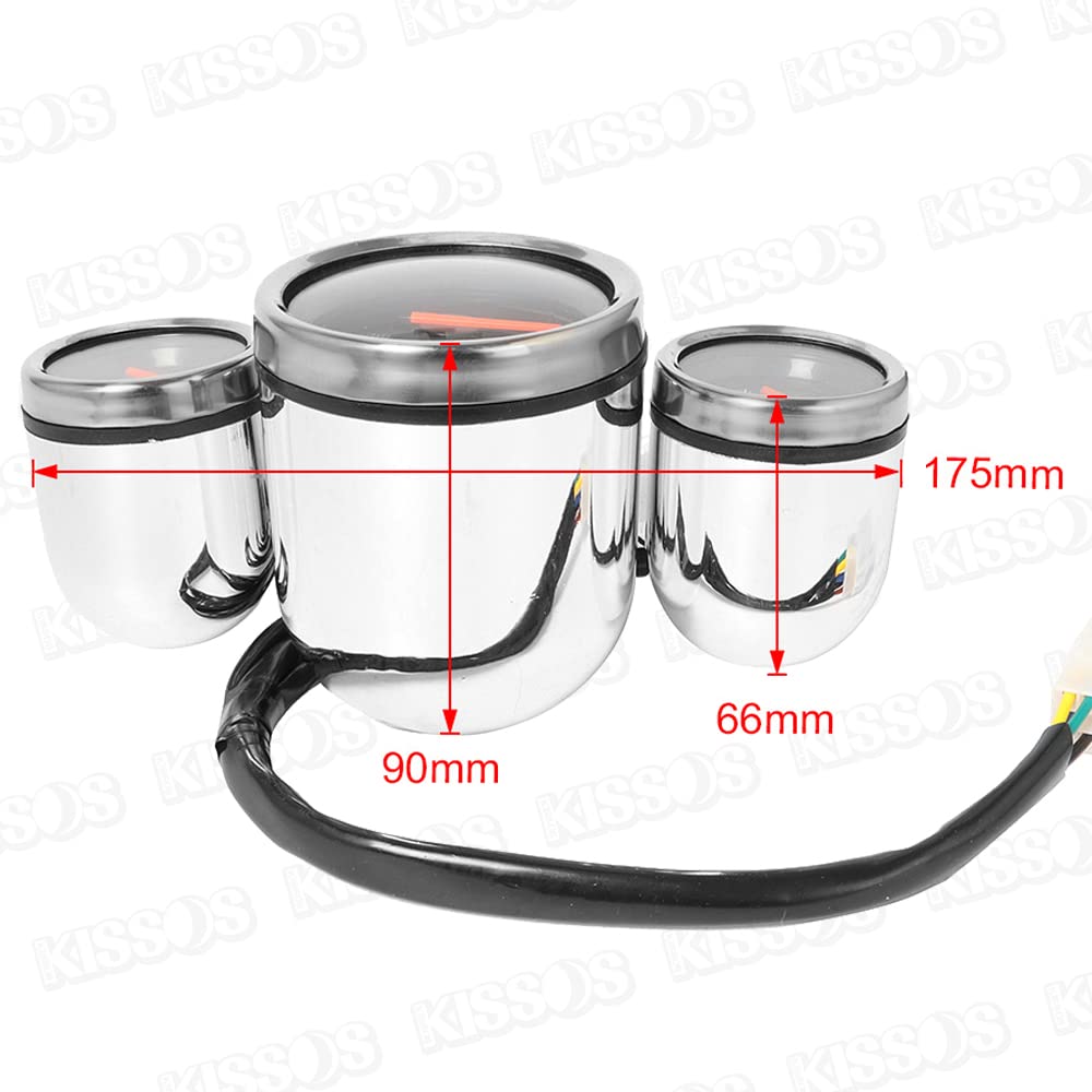 Motorcycle Instrument Meter Fuel General Speedometer, Cluster, Odometer, Kit, Voltmeter, Gauge, Purpose.