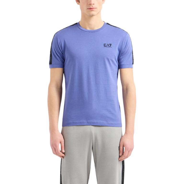 EMPORIO ARMANI EA7 SS24 T Shirt Men's Blue Purple 3DPT35-PJ02Z-1557