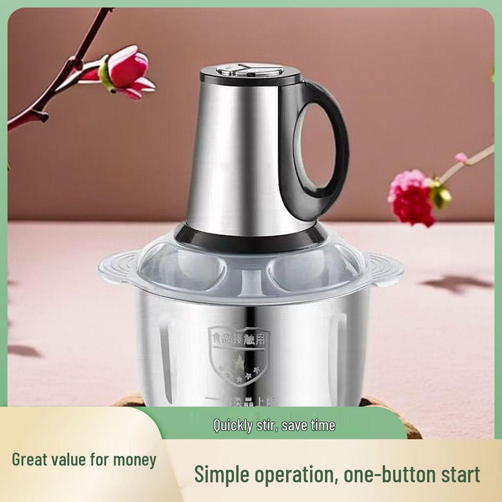 Multi-Functional Blender & Meat Grinder with 3 Blade Sets, Large Capacity Kitchen Appliance