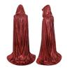 Wizard Halloween Cloak Gown Shiny Witch Cape Funny Hooded Ponchos  Adult Kids