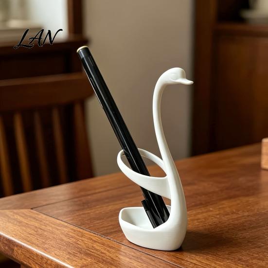 Modernes Schreibtisch-Aufbewahrung 3D-gedruckter Schwan Stifthalter, Dekorative Aufbewahrung, Ästhetischer Kleiner Organizer-Behälter, Minimalistischer Schreibwarenhalter für