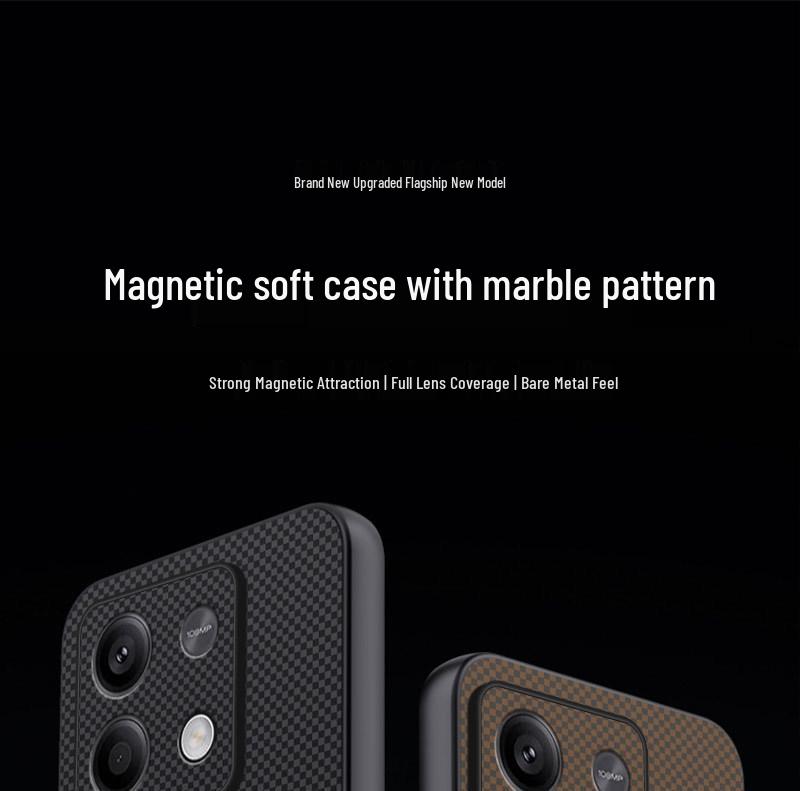 Redmi Note 13 Pro Anti-Drop Full-Cover Magnetverschluss Hülle mit texturiertem Design