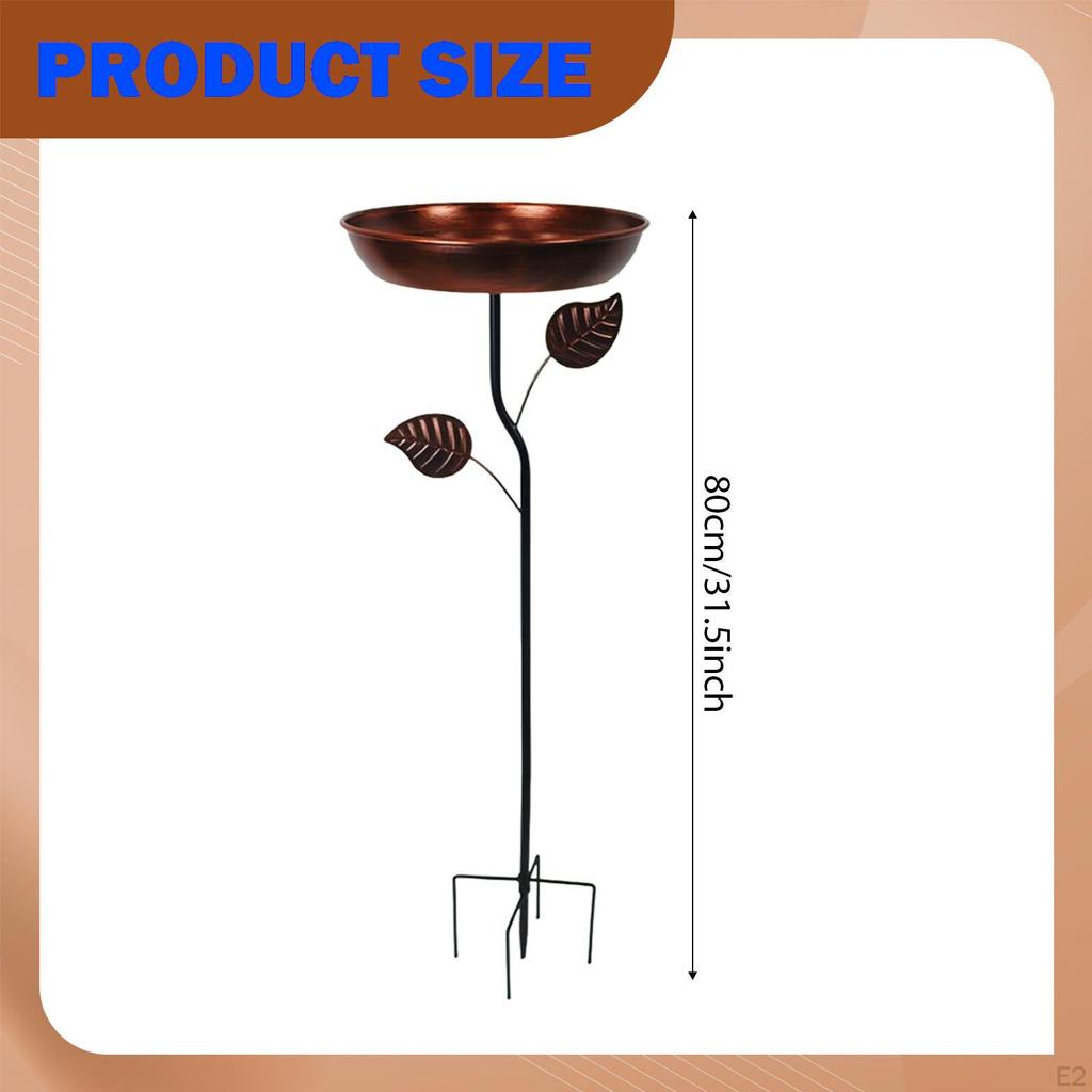 Bird Bath Bowl Birdbath Decorative Tray Stylish Feeder with Garden Stake Birdfeeder for