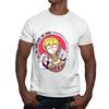 Anime Style Ramen Eating Girl Gift for Anime Fans and Food Lovers Men Women Gray Multicolor T Shirt