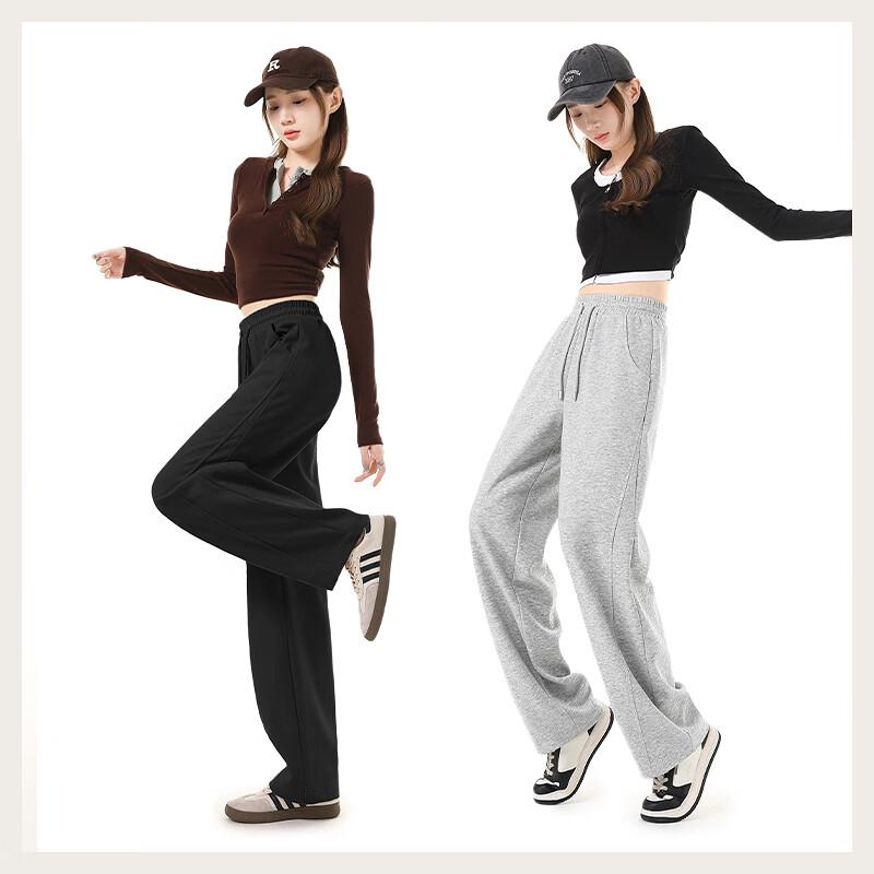 MJ STYLE Women's High-Waist Drawstring Banana Leg Pants
