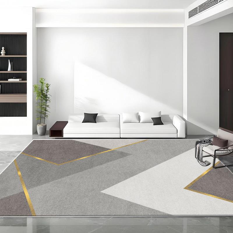 Modern Simple Style Large Living Room Rug Geometric Pattern Antiskid Office Decor Carpet Soft Easy Cleaning Coffee Tables Mat