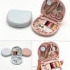 Home Living Thimble Buttons Professional Mini Sewing Kit Needle Threads Box Storage Bags Organizer
