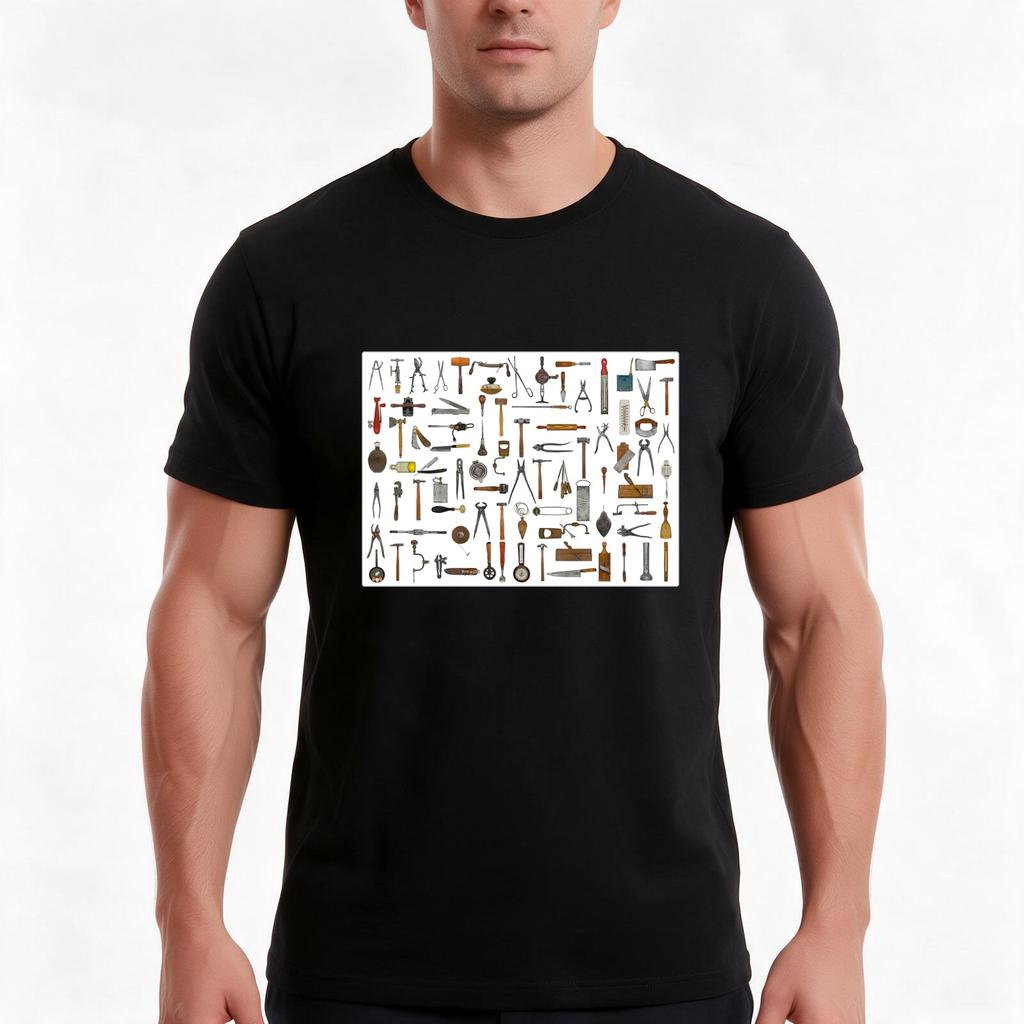 Tools And Utensils Good Old Days Tshirt Summer Casual Cotton Tee Oversized Streetwear Tops Vintage Graphic Print