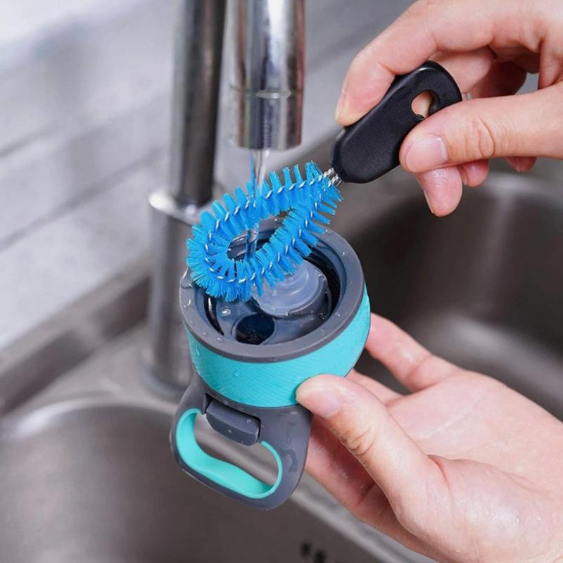 3-In-1 Stainless Steel Water Bottle Brush Set Cleaning Brush Long Handle Water Bottles Cleaner Washing Kitchen Scrubbing Tools