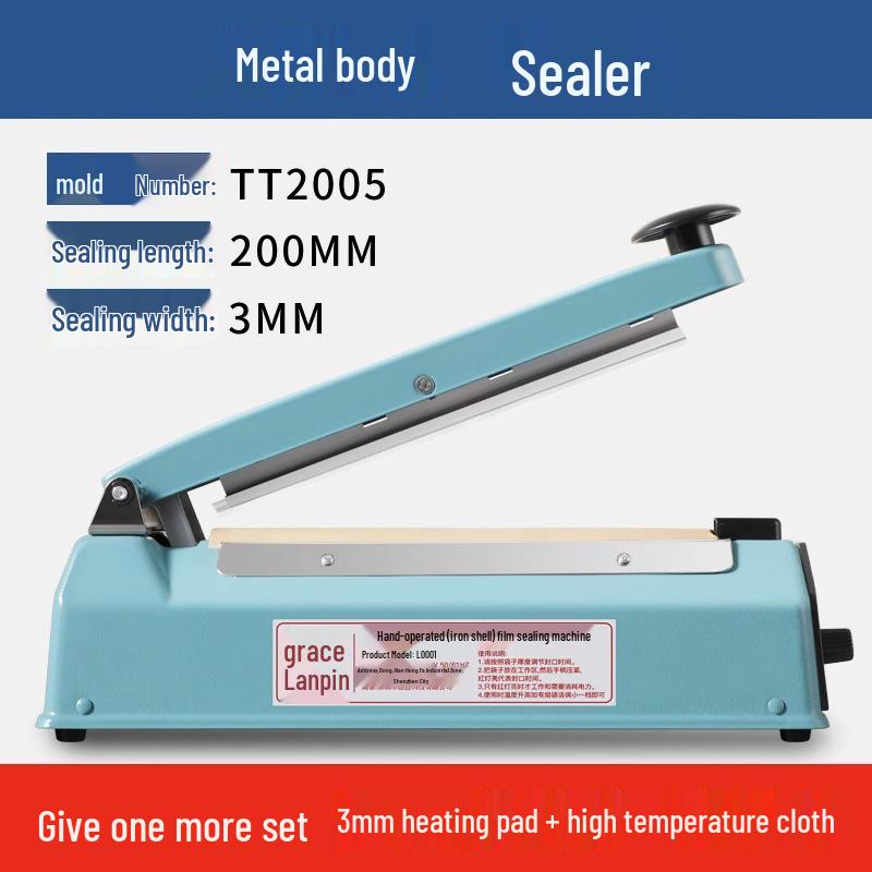 Compact Manual Heat Sealer for Mooncake, Tea, Kraft Paper, and Flat Plastic Bags