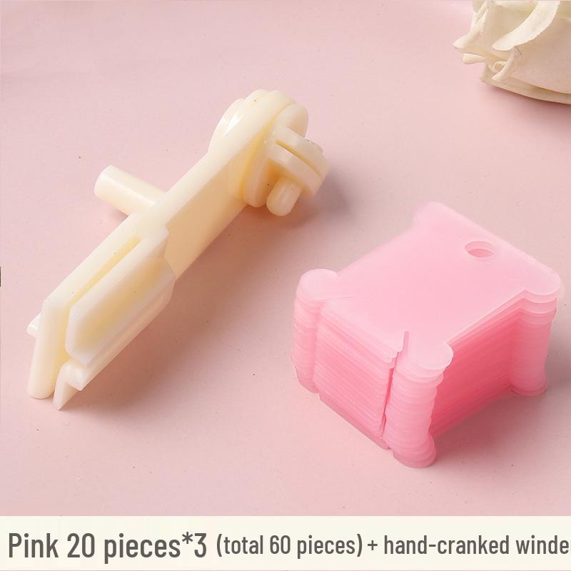 Colored Plastic Thread Organizer & Winding Board for Cross Stitch Embroidery Floss