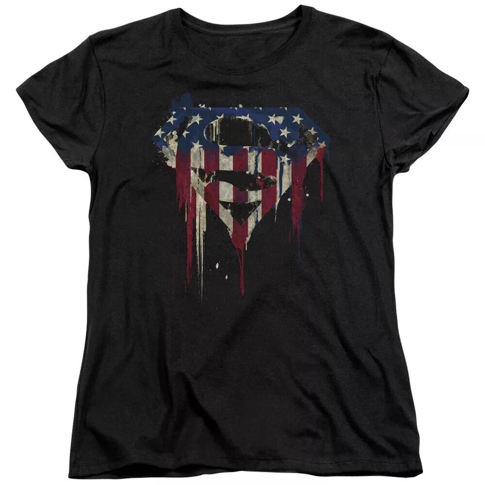 Superman  Bleeding Shield  Women s T-Shirt L