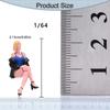 1/64 Diorama Figure Mini Women Painted Collectible Resin People Model Seated Female for